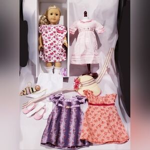Retired Like New In Box Caroline American Girl Doll, Accessories, Meet, Dresses
